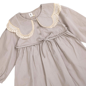 Gray girls' autumn dress