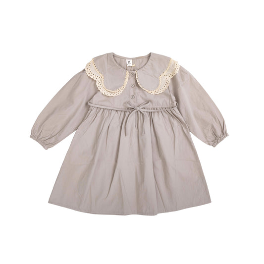 Gray girls' autumn dress