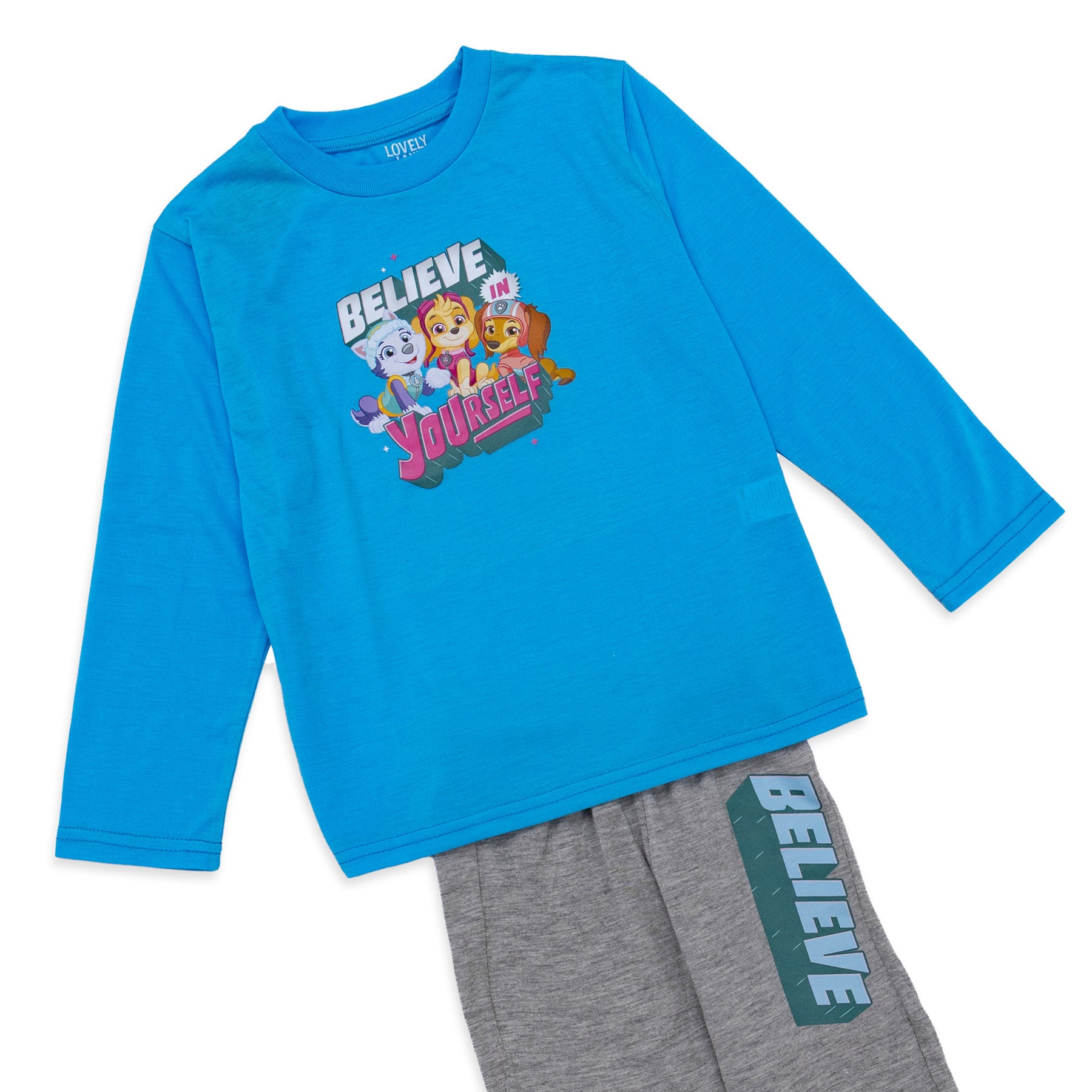 cozy sky blue boys' pajama set