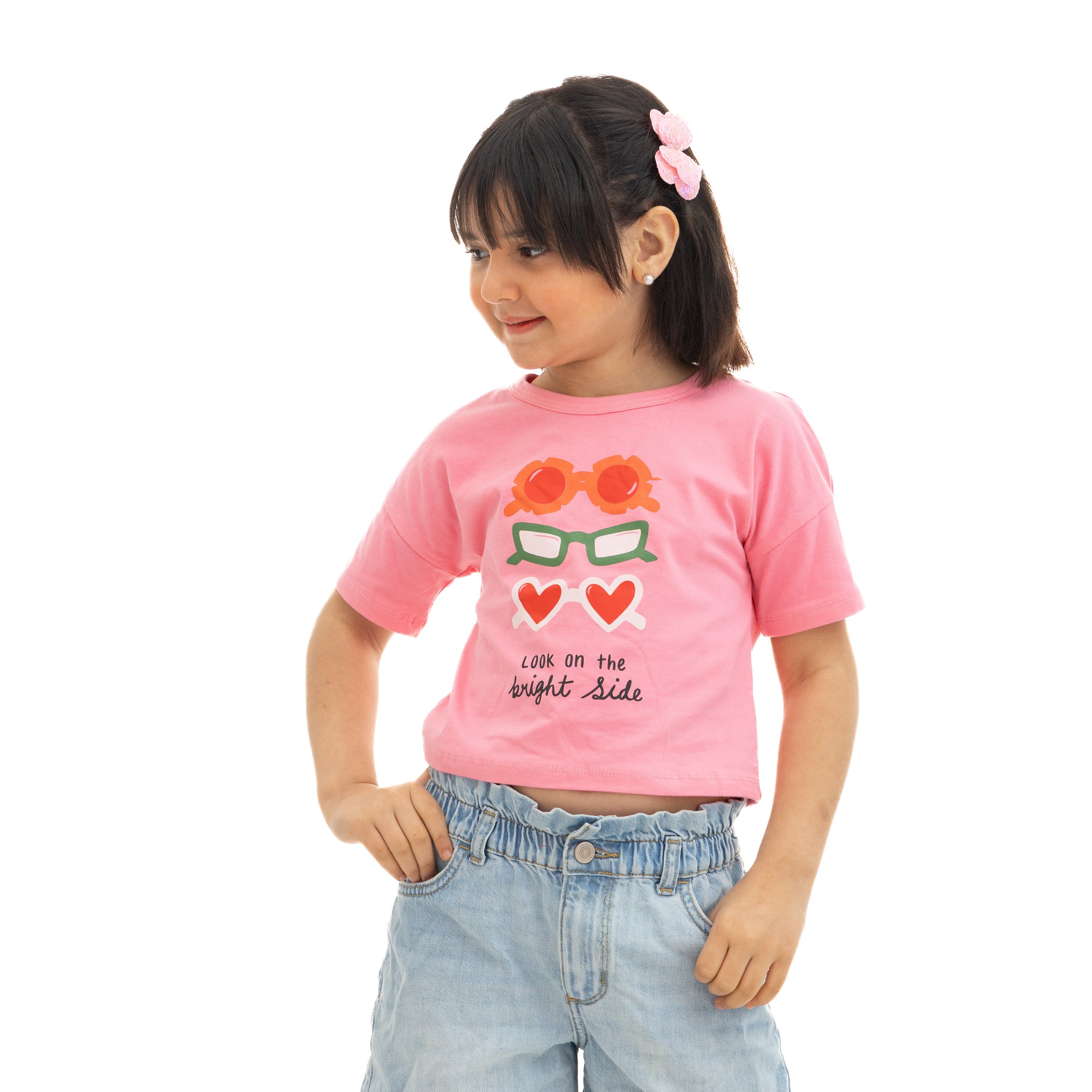 Pink Shirt with Chest Print