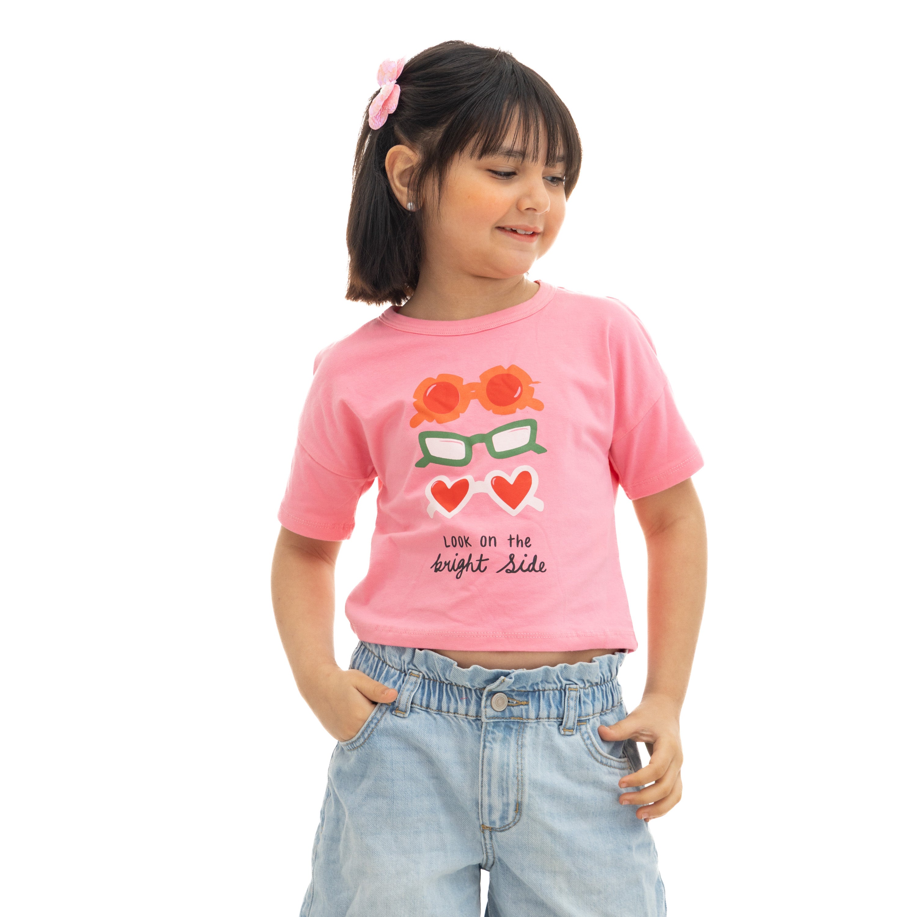 Pink Shirt with Chest Print