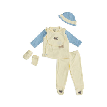 White and light blue pack of 5 set