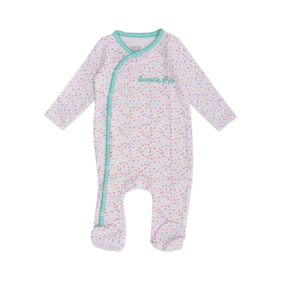White and Turquoise Onesie