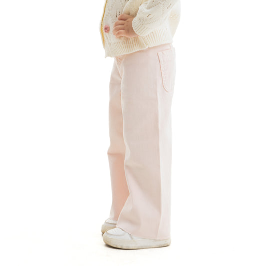 light pink gabardine pants