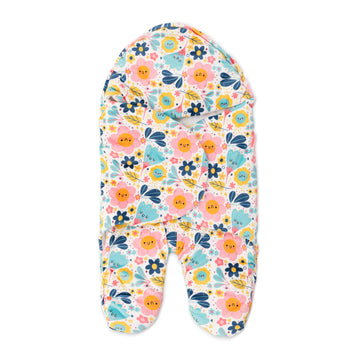 baby swaddle for new born with flowers print