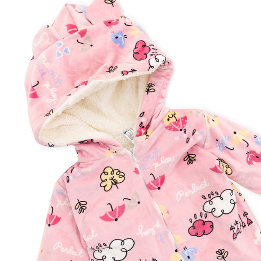 Pink overalls padded