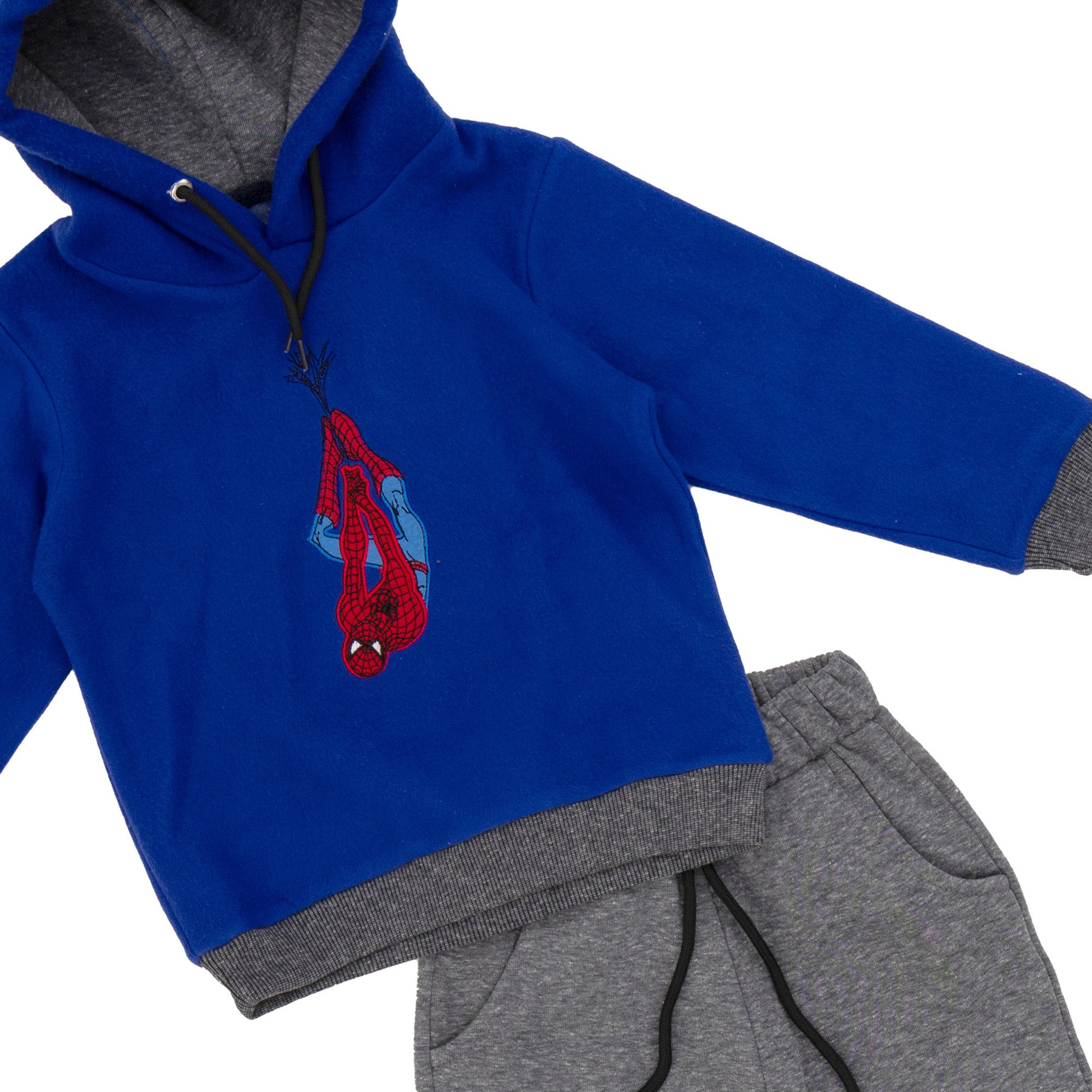 Blue and gray Spider-Man pajamas