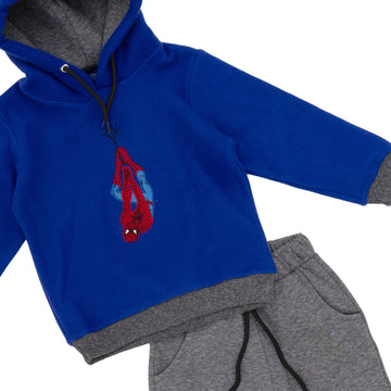 Blue and gray Spider-Man pajamas
