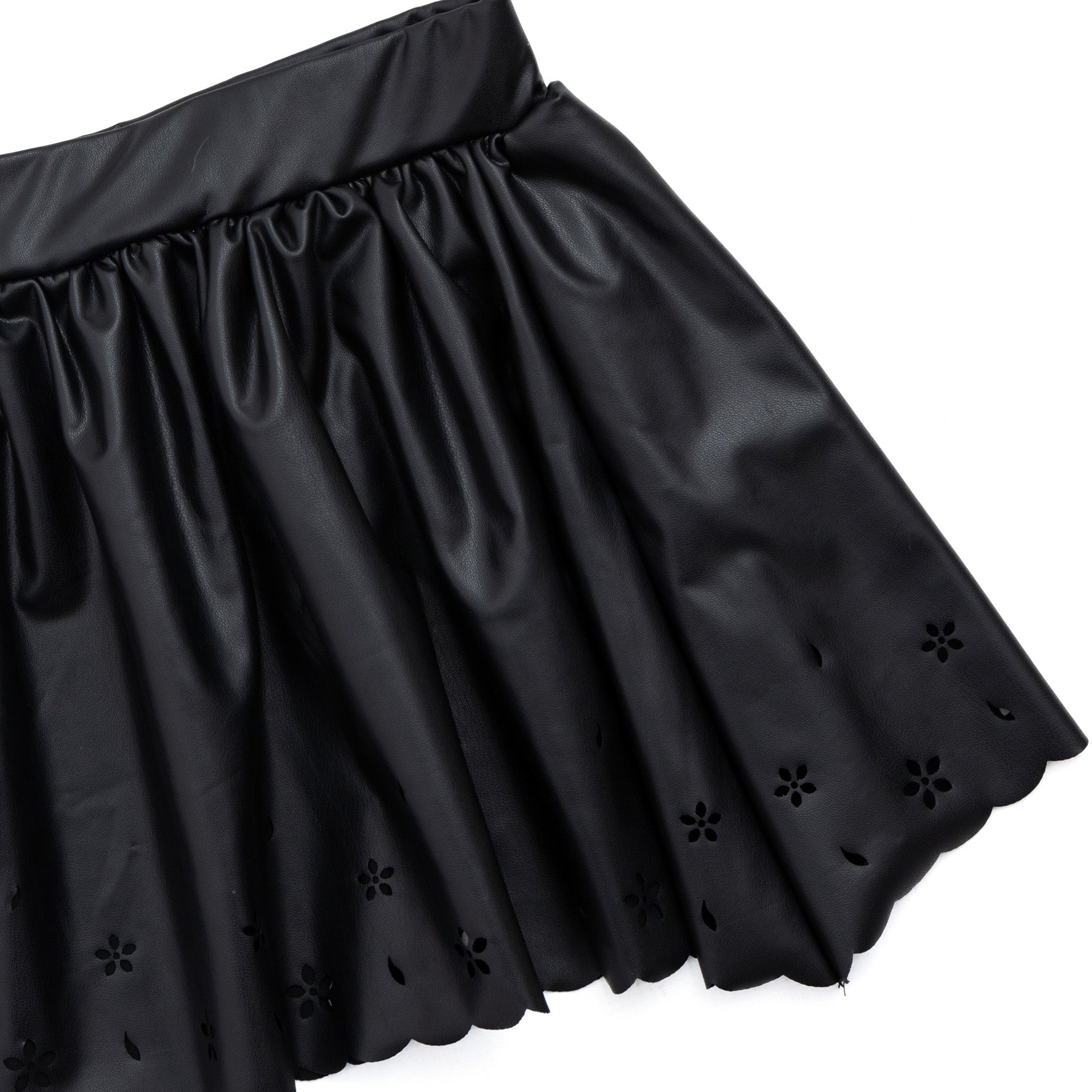 black leather skirt