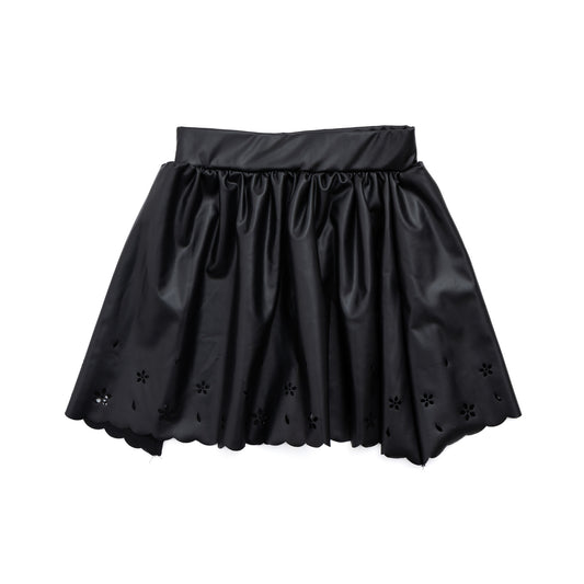 black leather skirt
