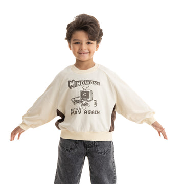 sweatshirt MINDWAVE beige