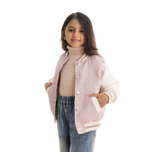 Purple jacket with white
