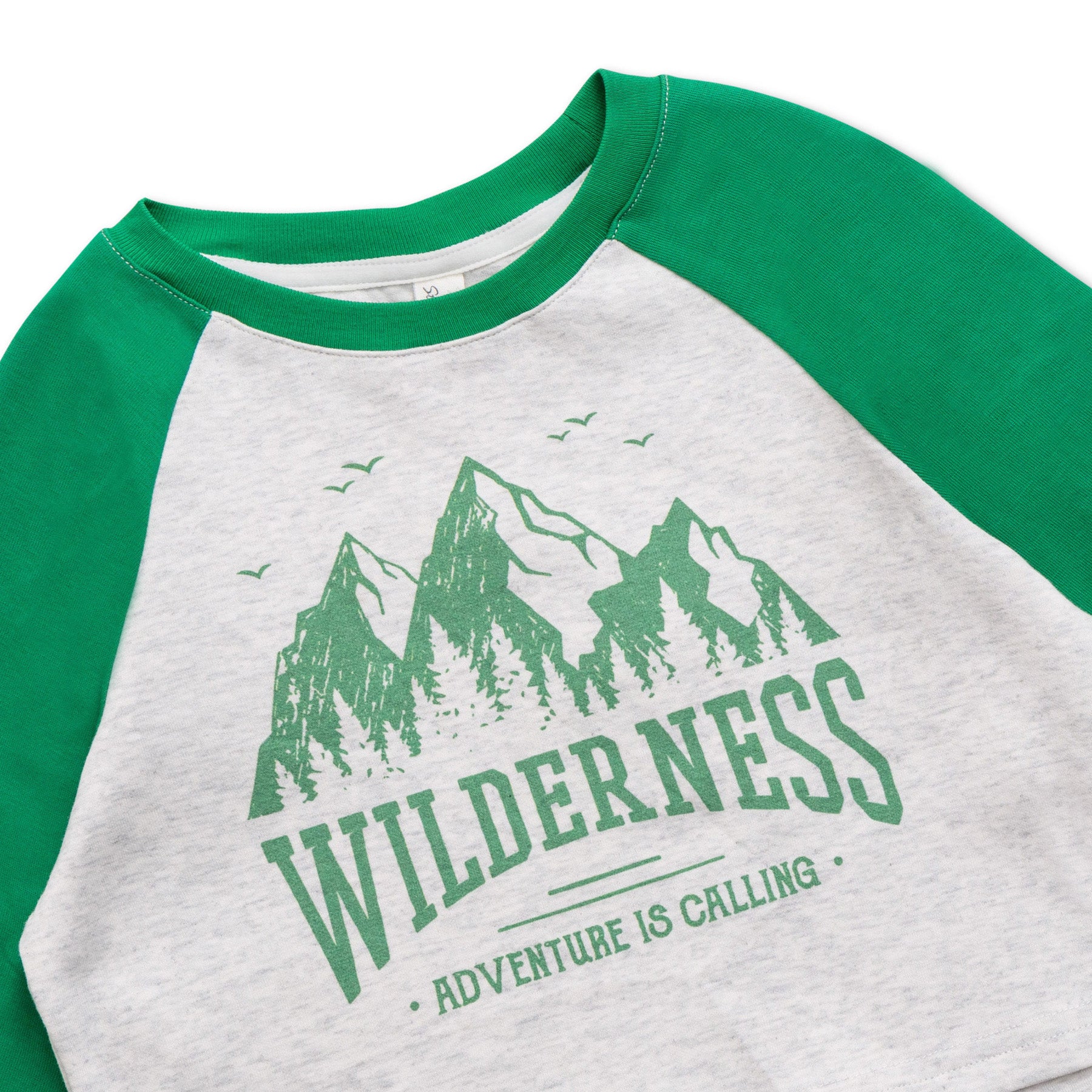 Gray and green sweatshirt