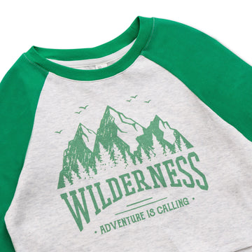 Gray and green sweatshirt