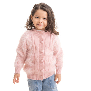 Cardigan with knitting