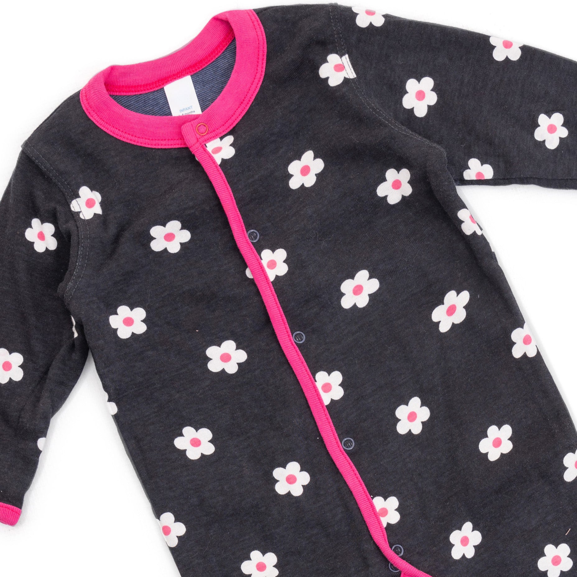 Black overalls with roses