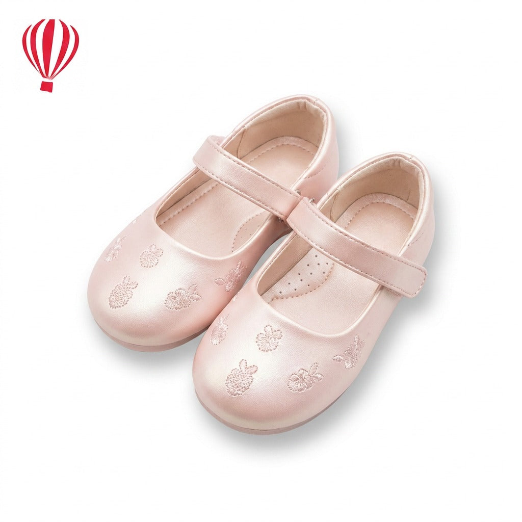 Pink Children's Shoes with Floral Designs