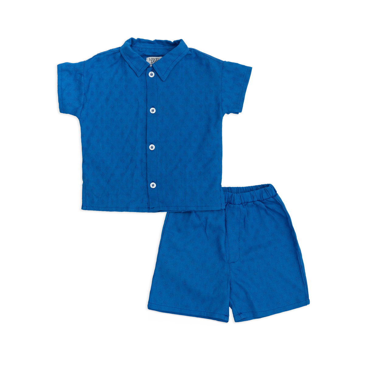 Blue Embroidered Baby Boy Set