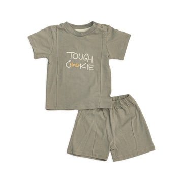 Grey Shirt and Short Outfit