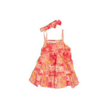 Baby Girls' Floral Dress with Shorts Set
