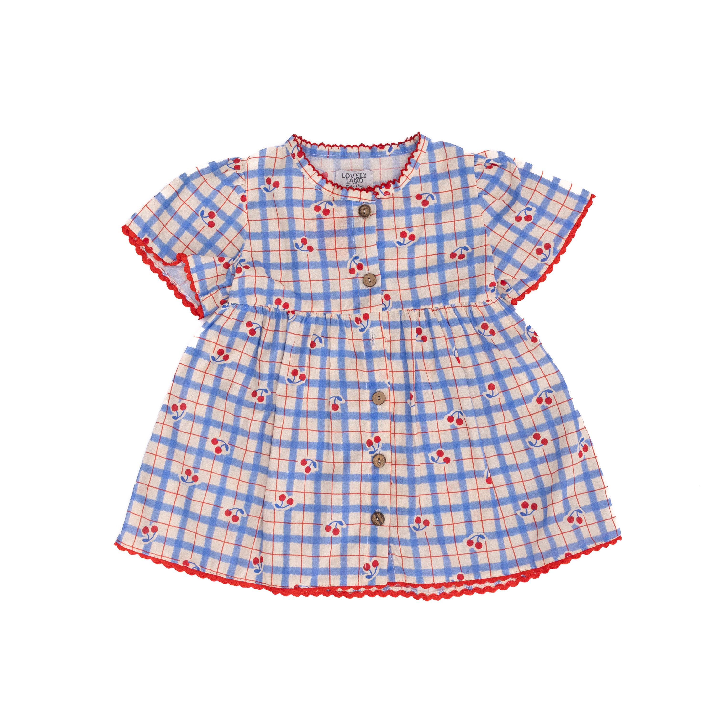 Light Blue Checkered Dress