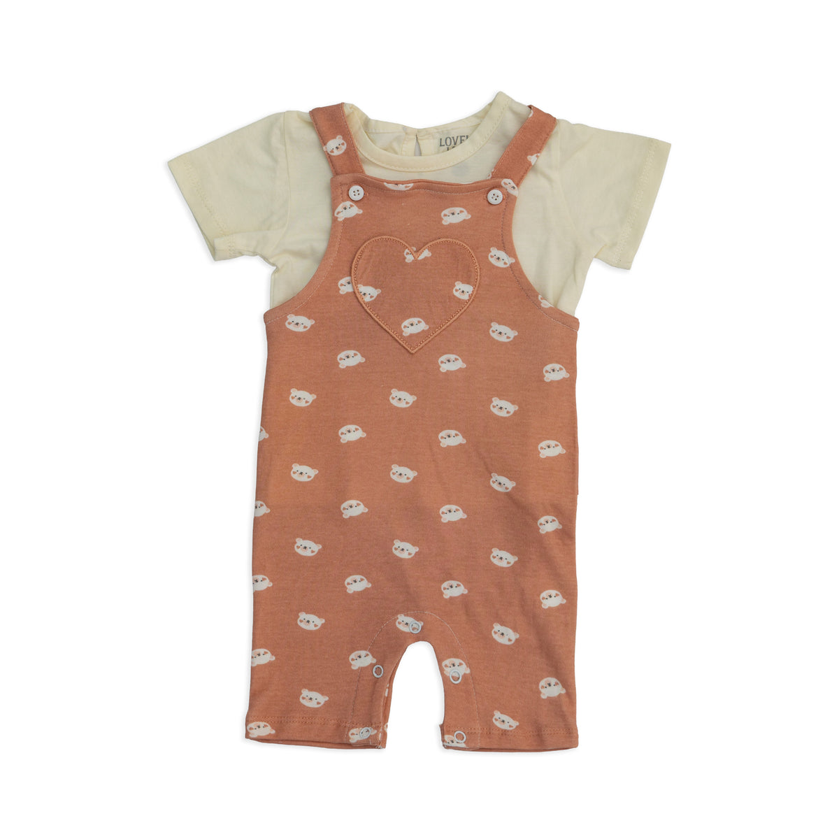 Baby Girls' Cashmere Pink Teddy Bear Romper