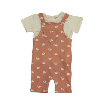 Baby Girls' Cashmere Pink Teddy Bear Romper