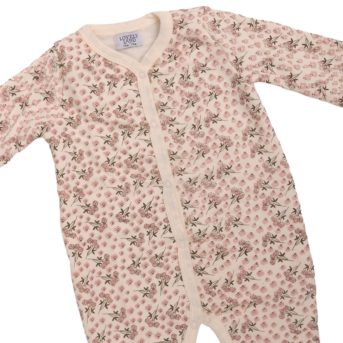 Baby Floral Printed Onesie - Long Sleeve