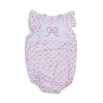 white and pink onesie