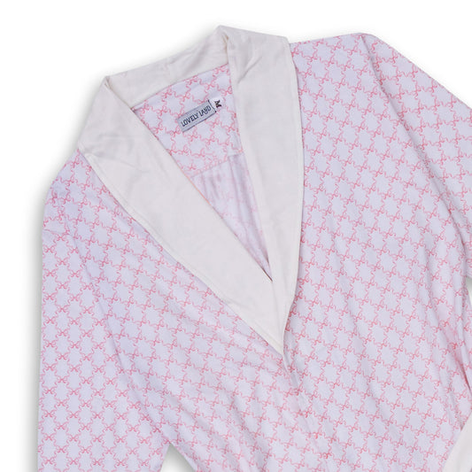 White and pink night robe