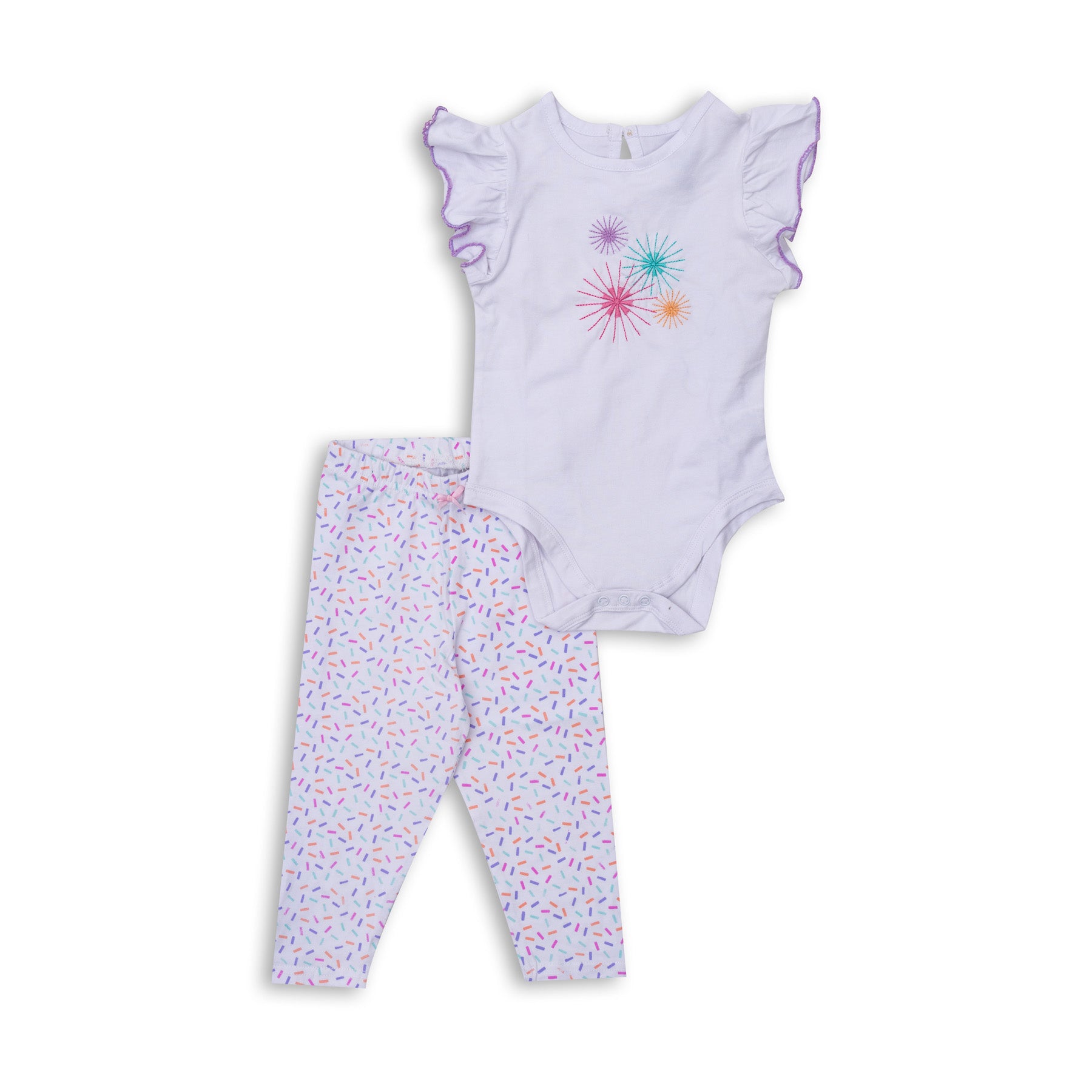 White Bodysuit and White Pants Set