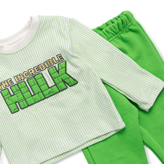 white and green pyjama set with hulk design
