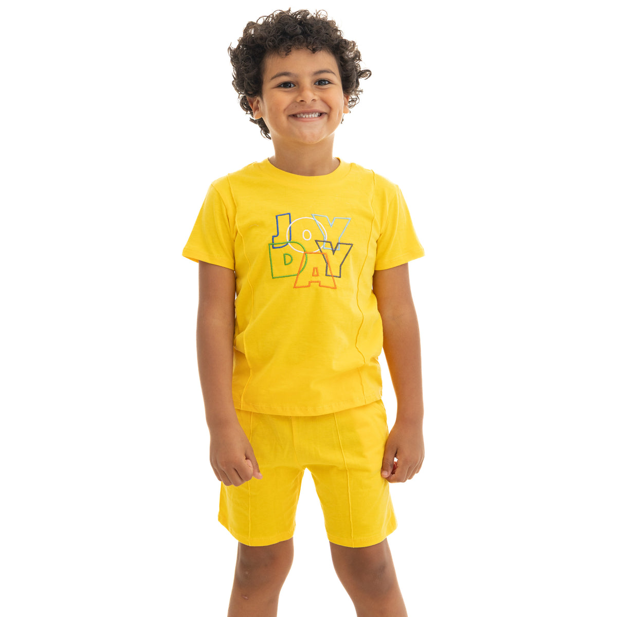 Boys' Yellow "Joy Boy" Pajama Set