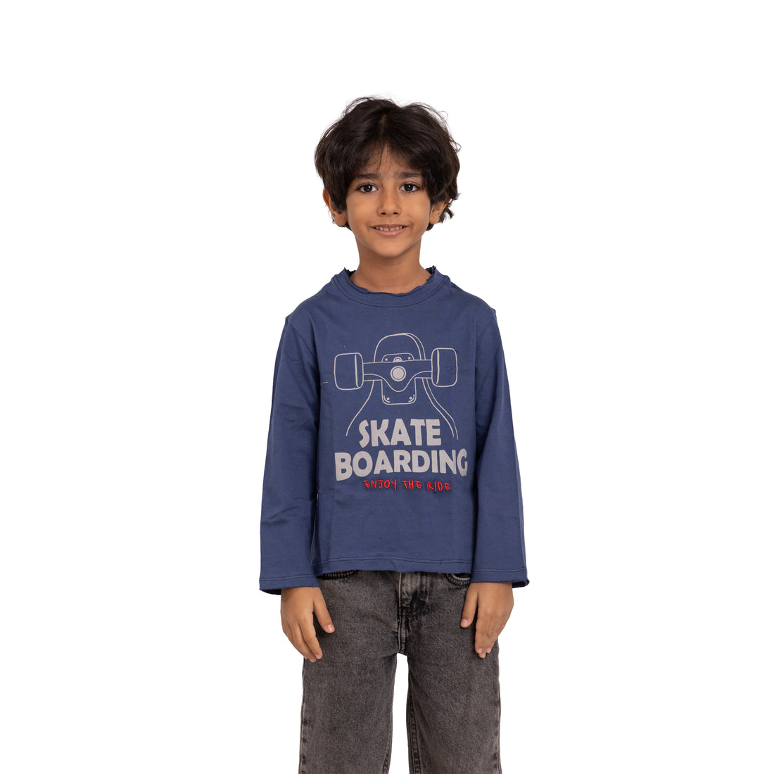 Boys Long Sleeve T-Shirt - Skate Boarding Print