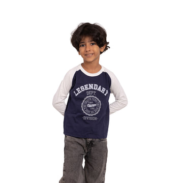 Kids Raglan Long Sleeve T-Shirt - Legendary Print