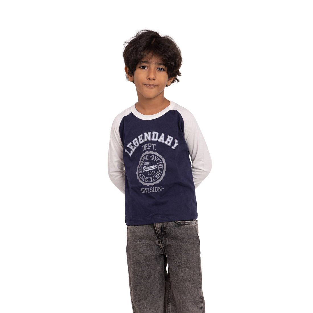 Kids Raglan Long Sleeve T-Shirt - Legendary Print