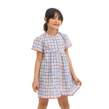Blue Checkered Dress