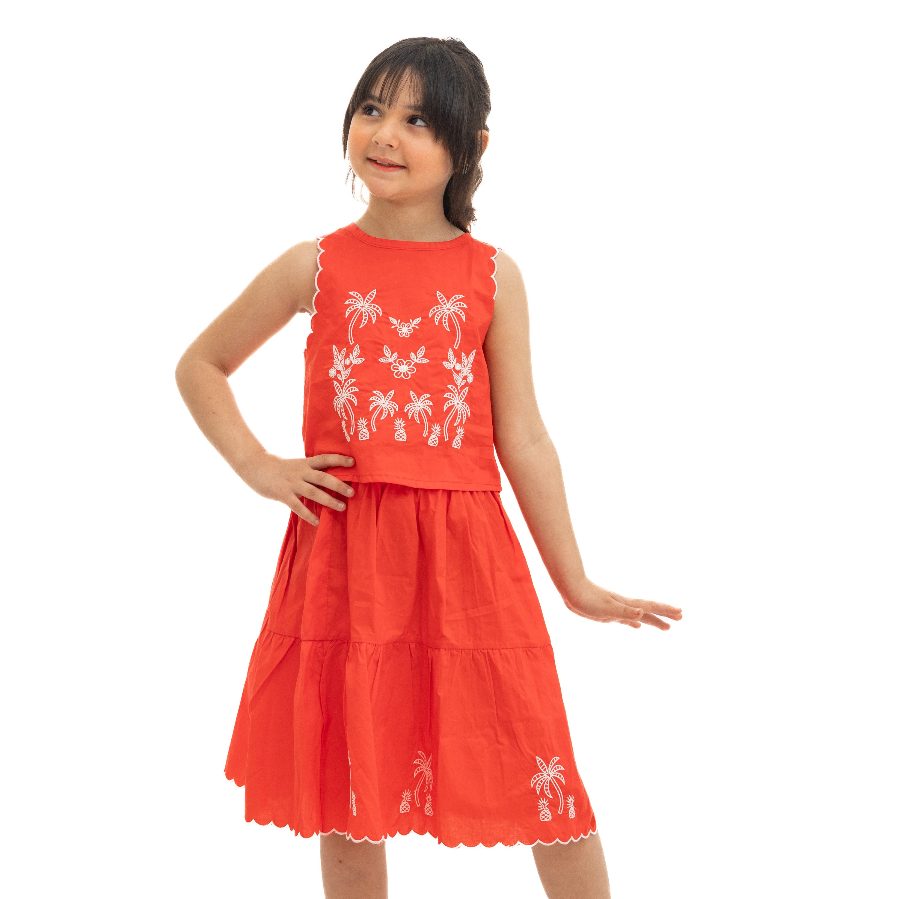 Red Sleeveless Set