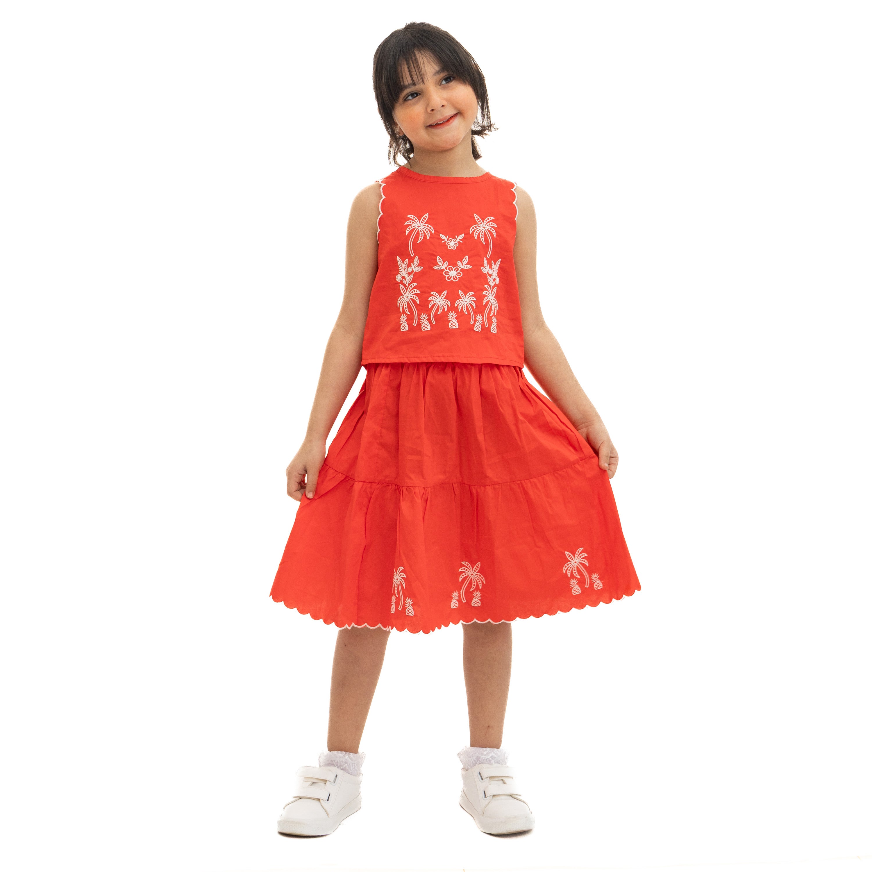 Red Sleeveless Set