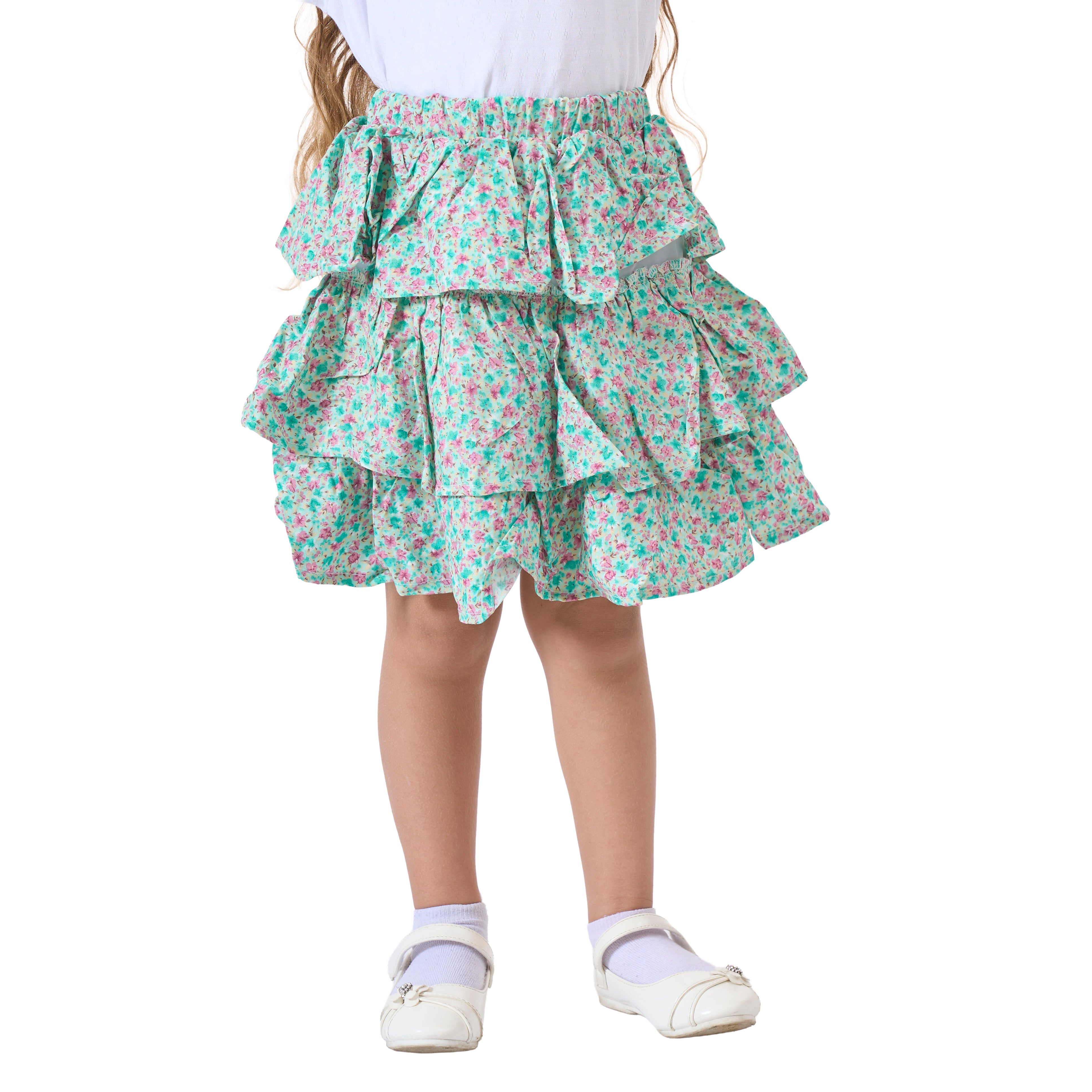 Green Layered Skirt