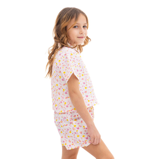 White shirt and short outfit