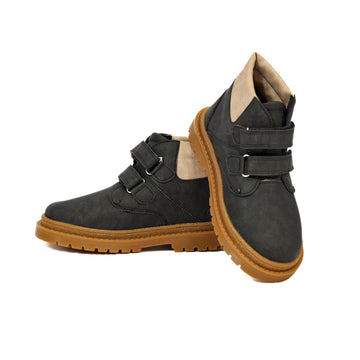 Black and Beige half boot