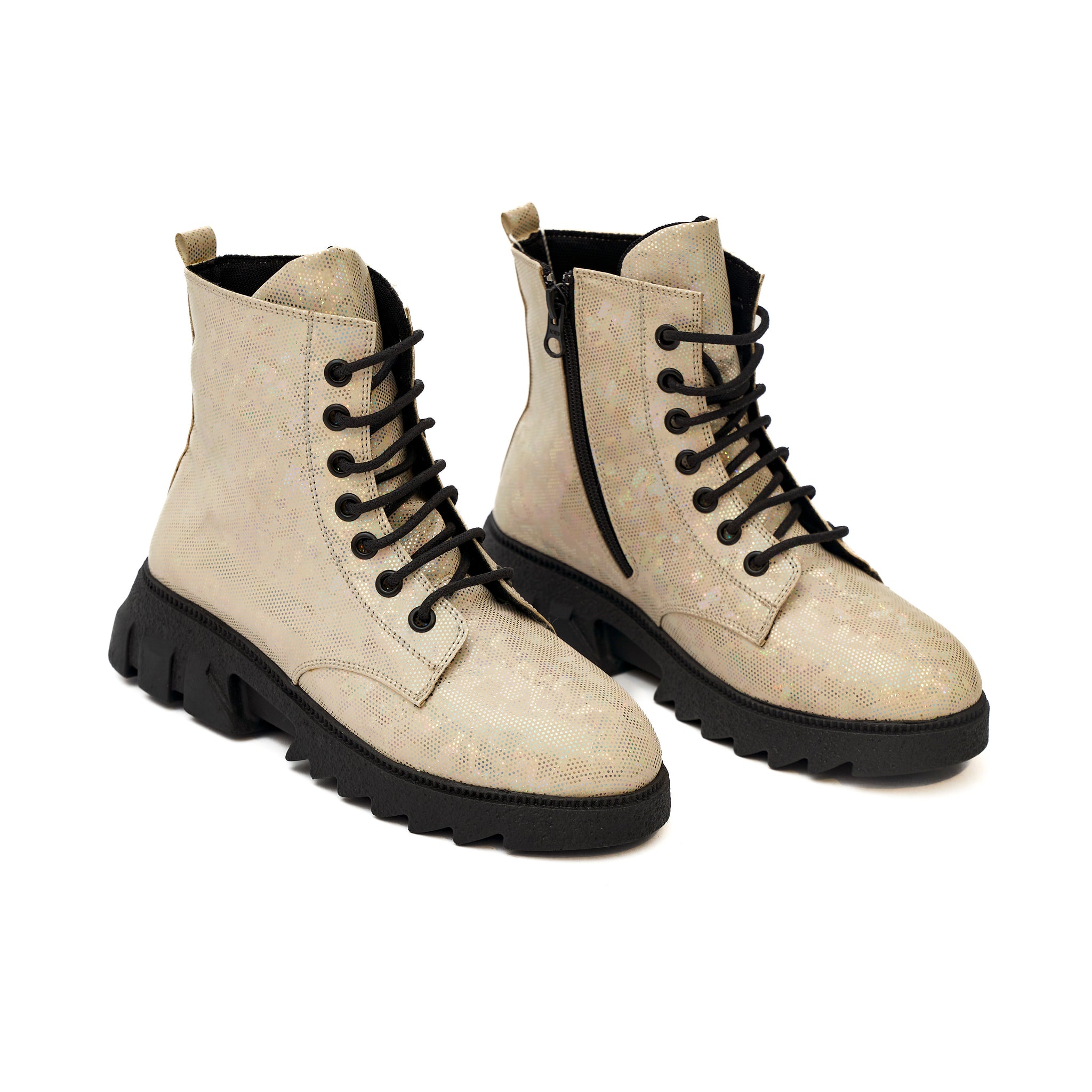 Beige half boot