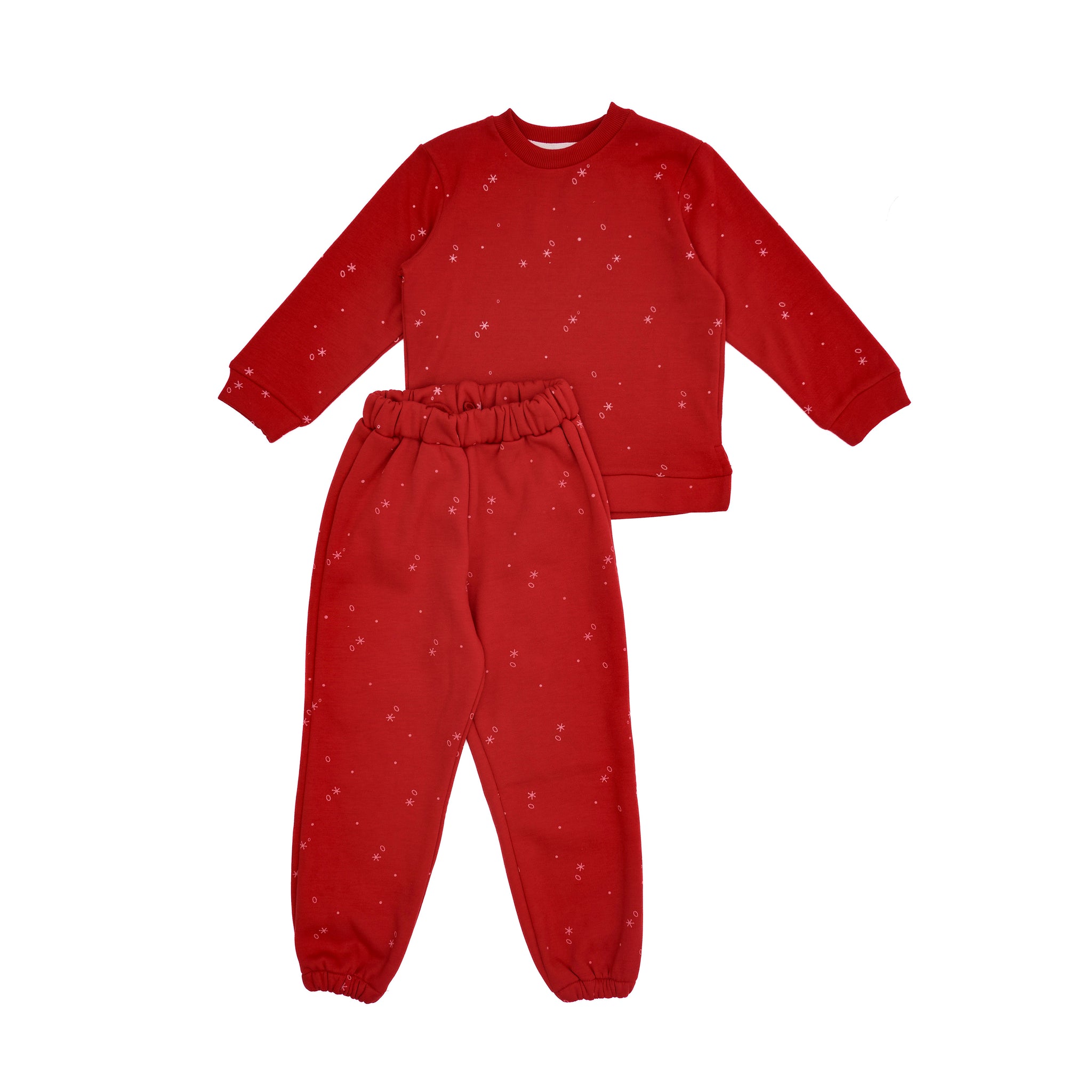 pajama set in red