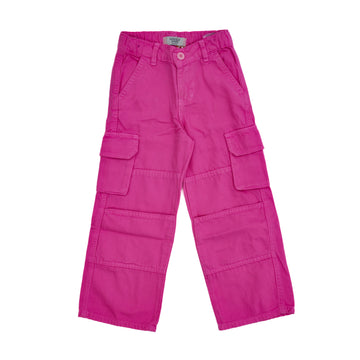 Girls' fuchsia pants with pockets