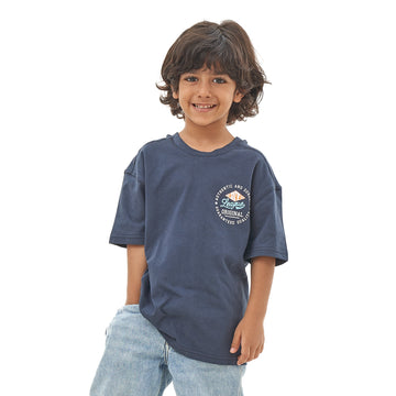 Boys' navy blue T-shirt