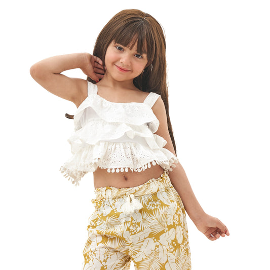 White crop top