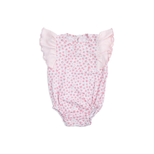 Girls' jumpsuit with shoulder ruffles