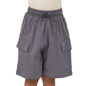 Boys' gray shorts with side pockets
