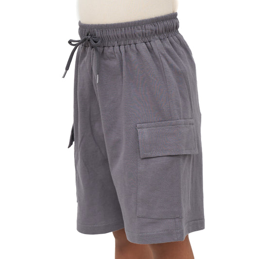 Boys' gray shorts with side pockets